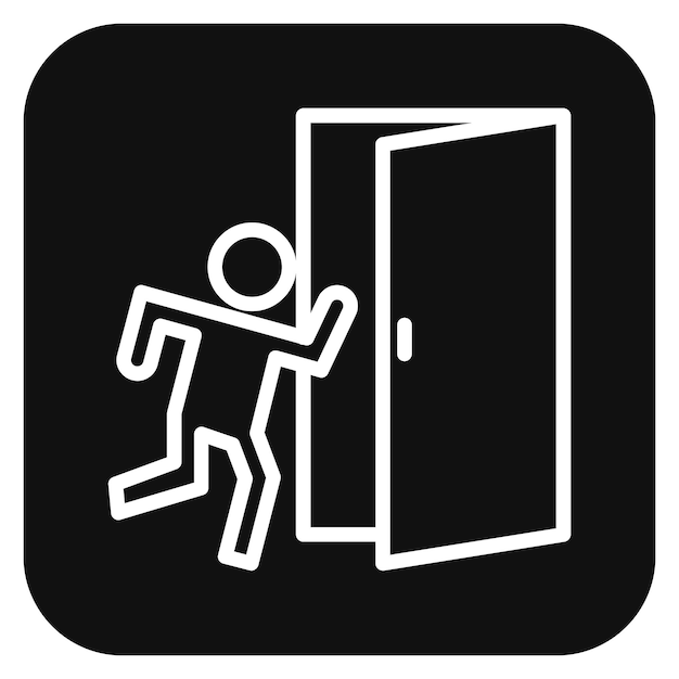 避難計画のベクトルイラスト