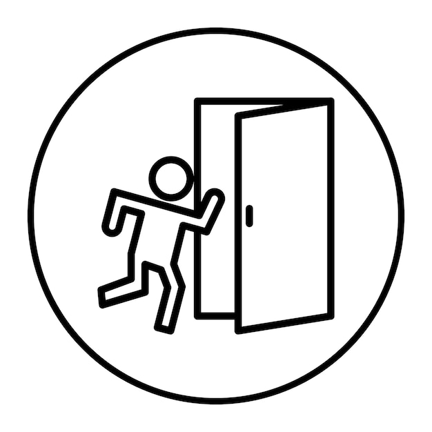 避難計画のベクトルイラスト