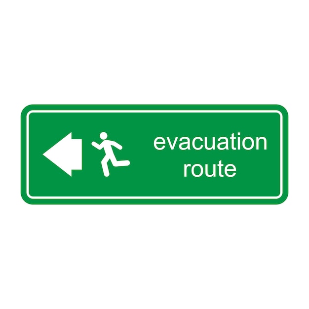 Vector evacuation route direction icon