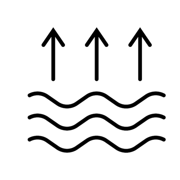 Evaporating water icon vector