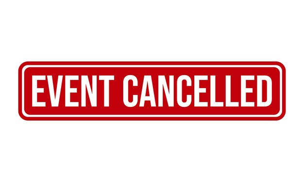 Vector event cancelled rubber stamp seal vector