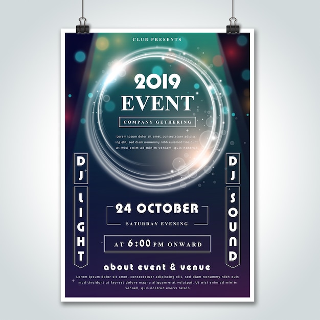 Vector event of company gathering flyer design