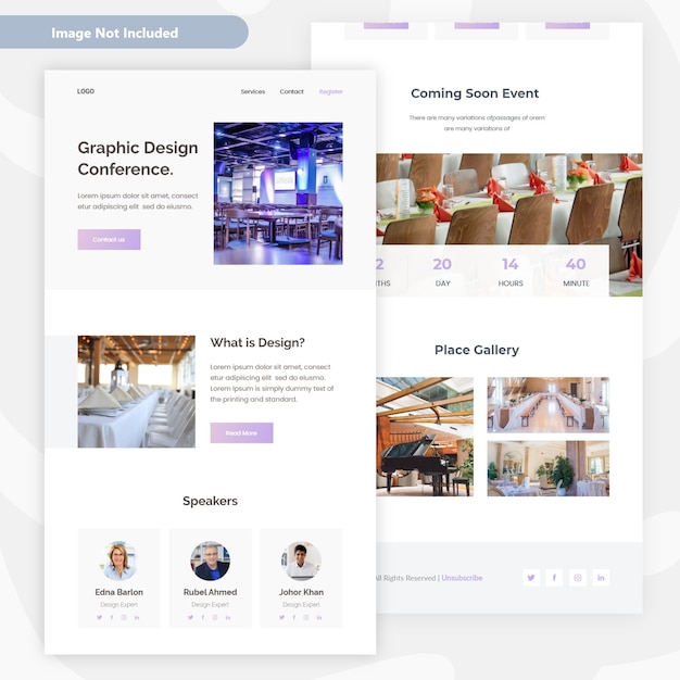 Premium Vector Event & Conference Email Template Design Premium Vector Event & Conference Email Template Design
