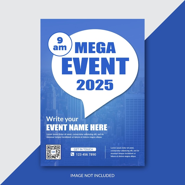 Vector event flyer design template a4 editable file