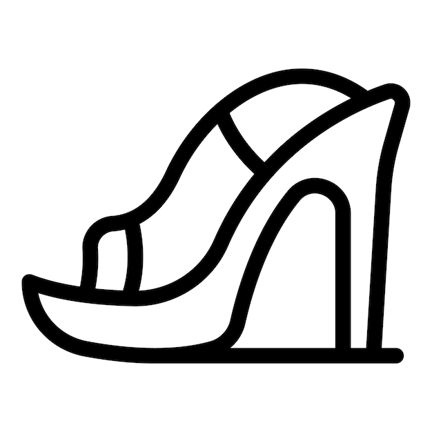 Event high rise heels icon outline vector Party ladylike shoes