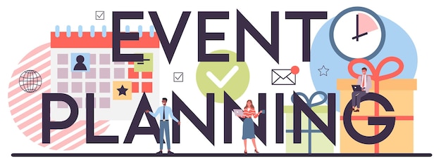 Event planning typographic header