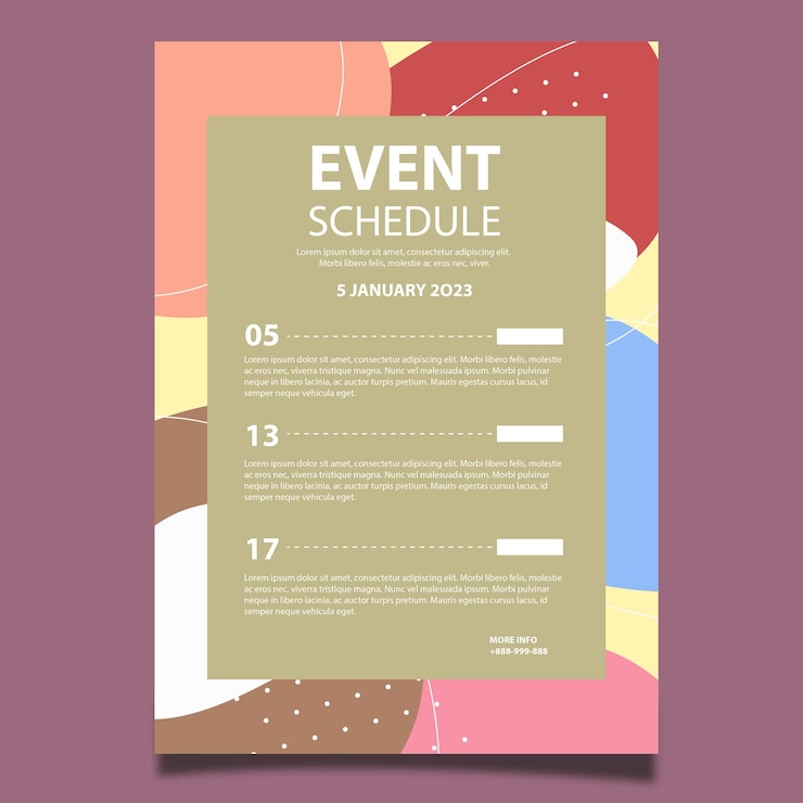 Vector event schedule template illustration