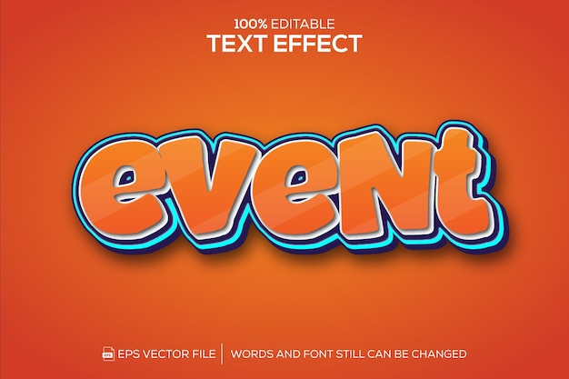 Event Text Effect Editable