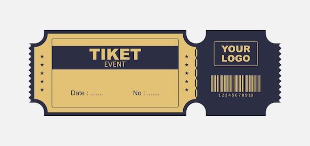 Vector event ticket mock up illustration