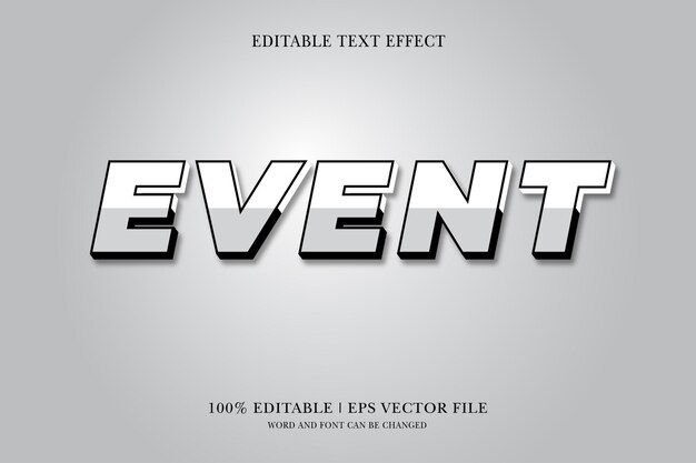 Event title background Editable text effect 3d text template