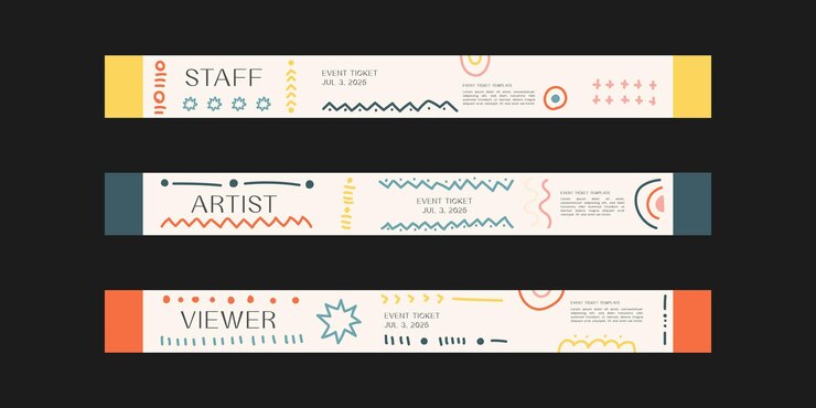 Vector event wristbands design