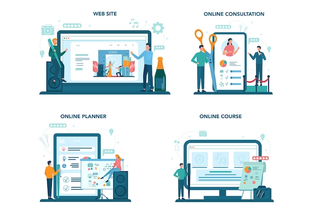 Eventmanager of service online service of platformset.