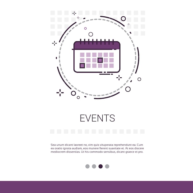 Events Vector infographic design template with place for your data