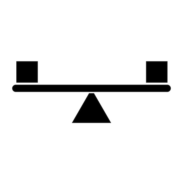 Vector evenwicht schommel logo vector ontwerp pictogrammalplaatje