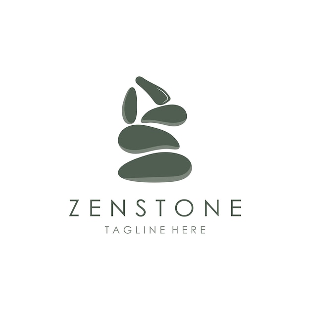 Evenwichtige zen stenen logo sjabloon