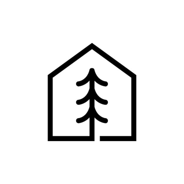 エバーグリーンハウスラインアートのロゴデザイン