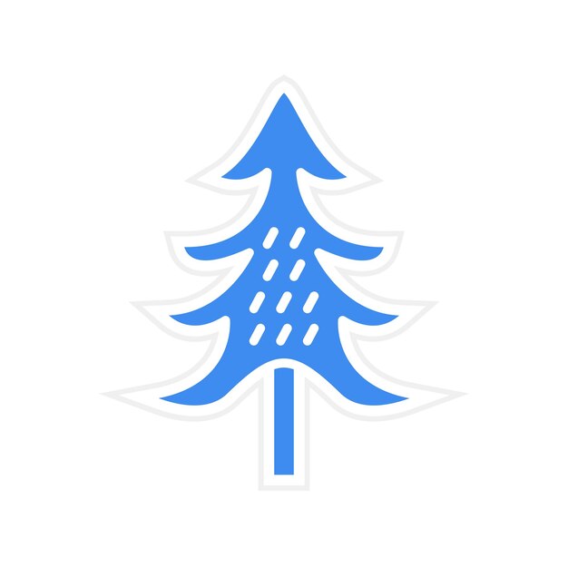Vector evergreen tree icoon vector afbeelding kan worden gebruikt voor seizoensgebonden