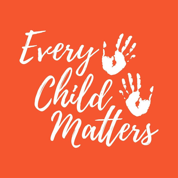 Вектор дизайна рубашки Every Child Matters День оранжевой рубашки 30 сентября