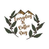 Everyday is coffee day t shirt design and sticker