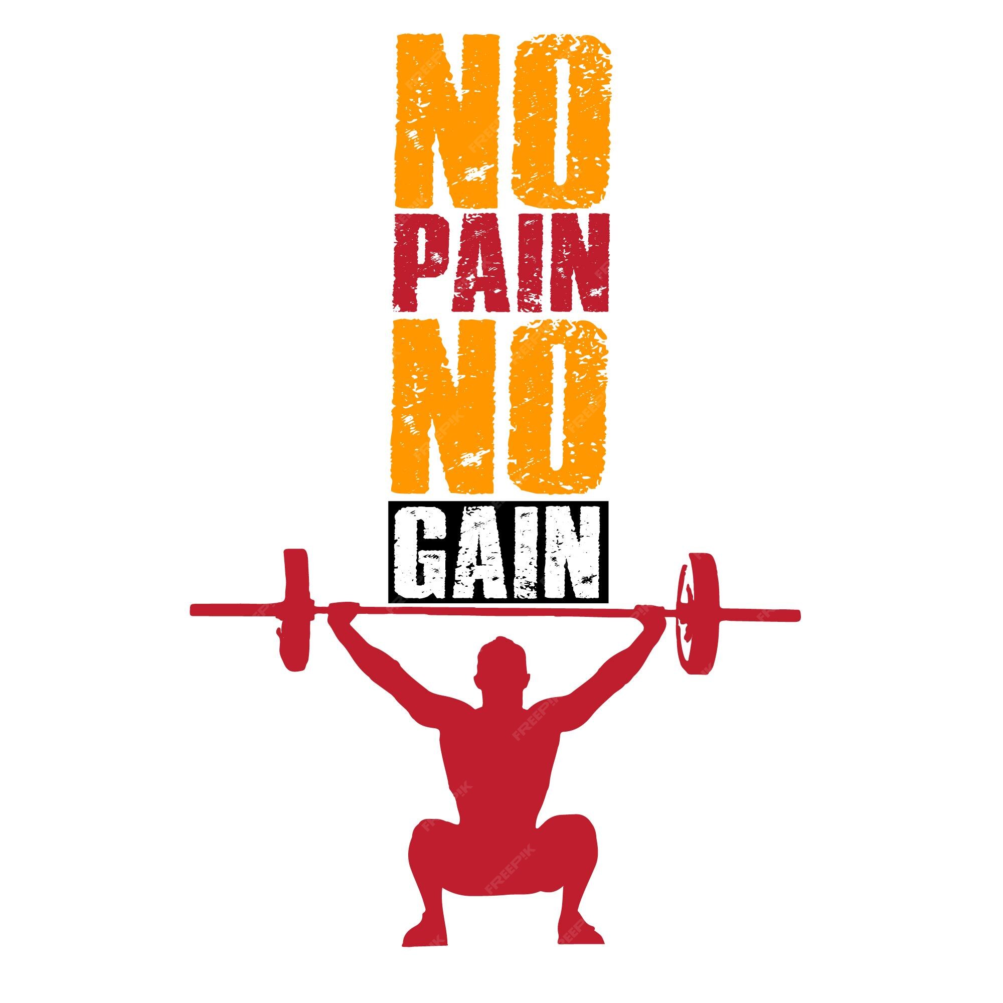 Premium Vector Everyday no pain no gain workout poster set vector