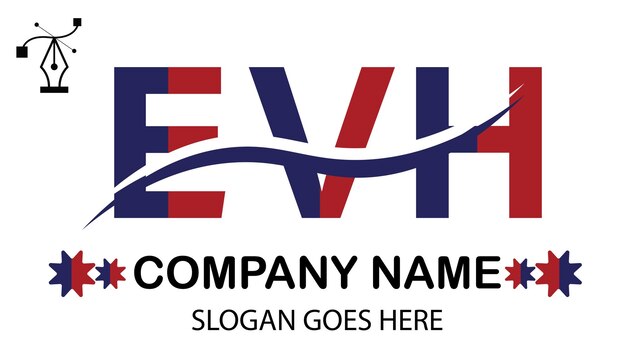 Vector evh letter logo