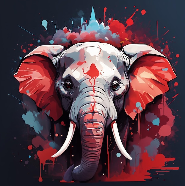 evil elephant t shirt design