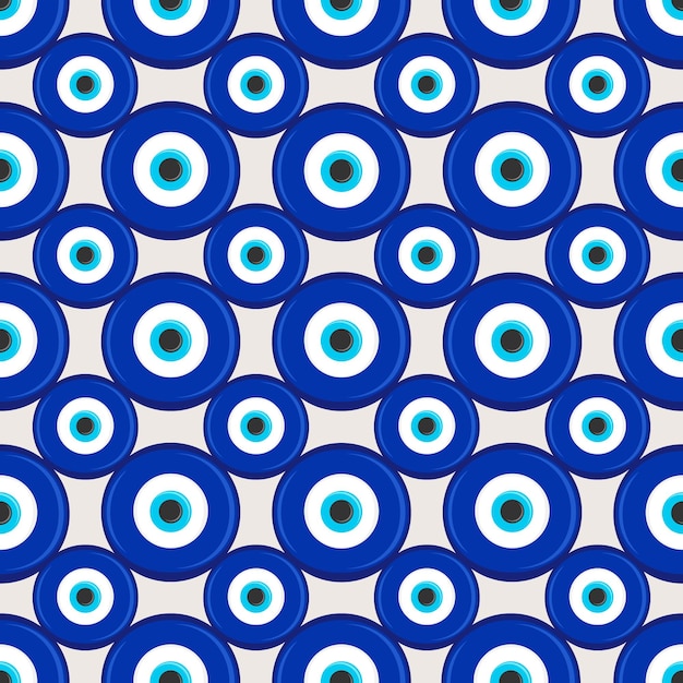 Evil eye ethnic pattern. mystic greek blue amulet. turkish traditional print. symbol of protection.