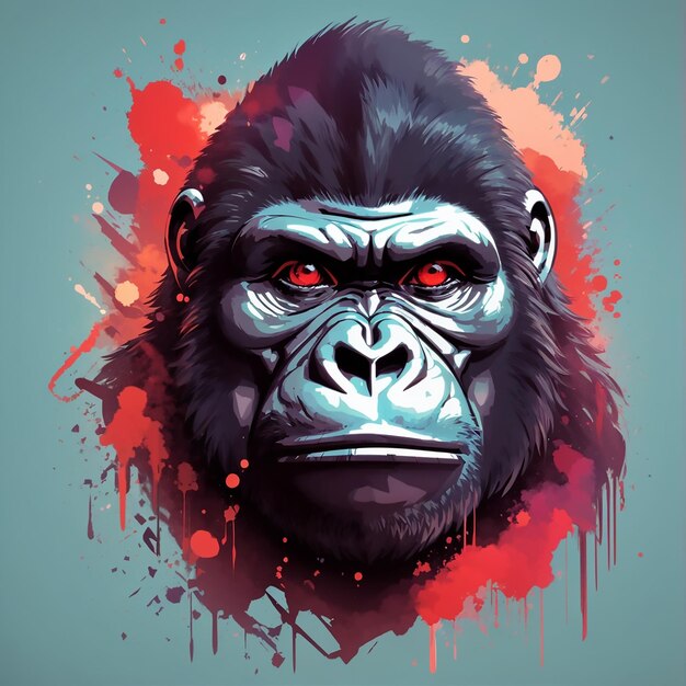 evil gorilla t shirt design