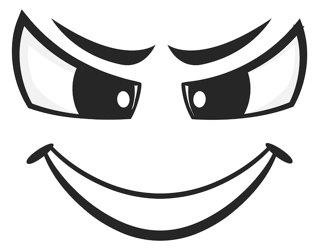 Evil grin emoji Devil face comic expression