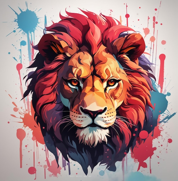 evil lion t shirt design