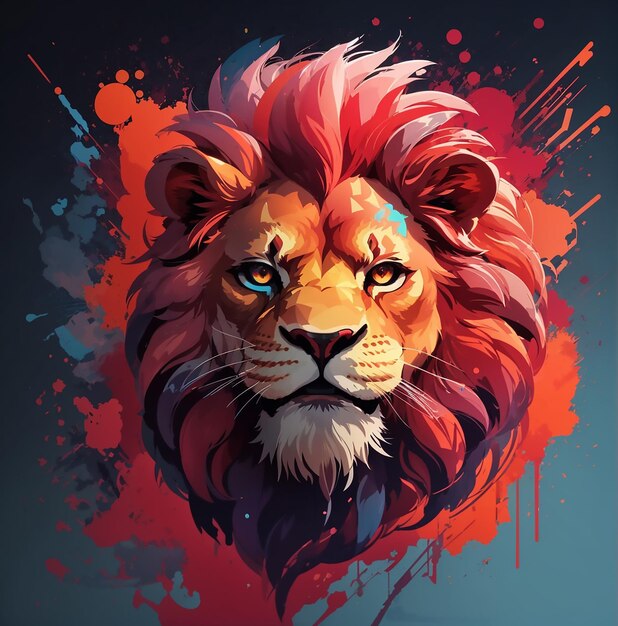 evil lion tshirt design