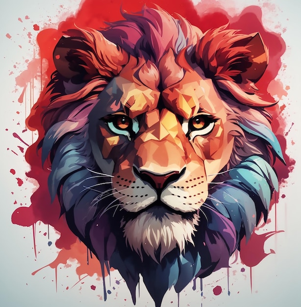 evil lion tshirt design