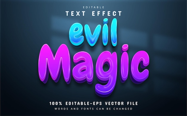 Evil magic text, editable text effect