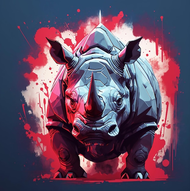 evil Rhinoceros t shirt design