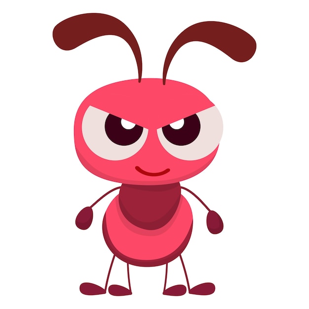 evil smile ant cartoon hand drawn