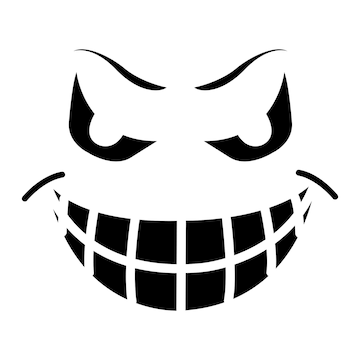 Halloween smiling face vector icon, scary evil - Stock Illustration  [102158587] - PIXTA