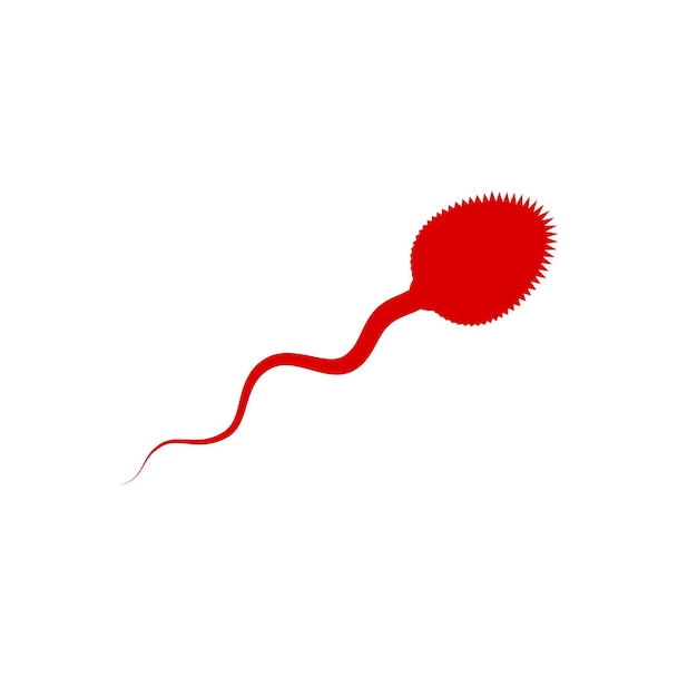 Disegno dell'illustrazione del logo dello sperma malvagio