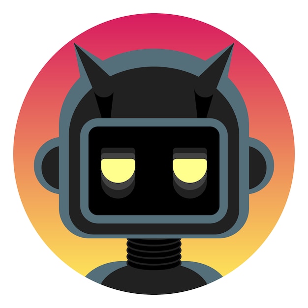 Evil villain android robot