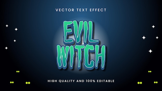 Evil witch text effect