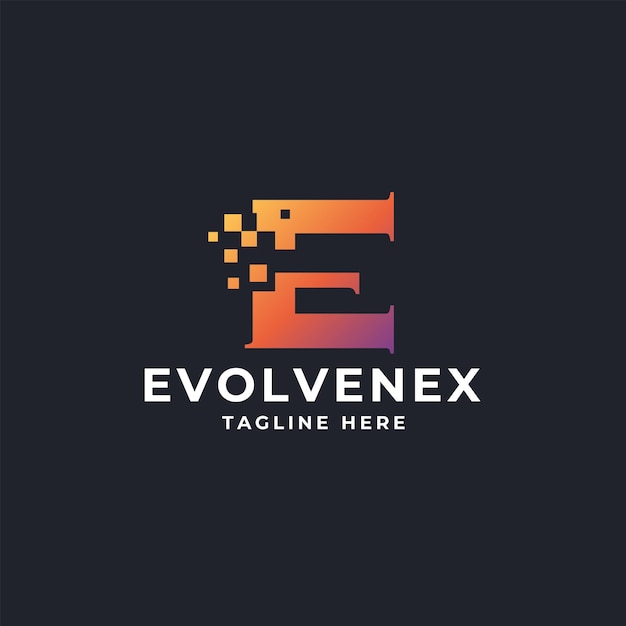 Vector evolvenex letter e logo