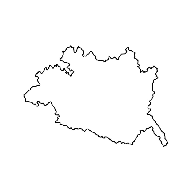Evora Map District of Portugal Vector Illustration