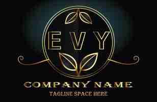 Vector evy letter logo