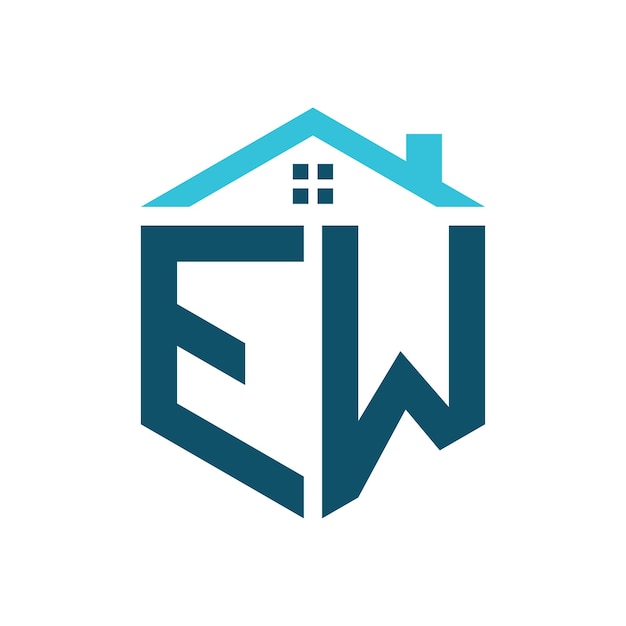 EW House Logo Design Template Letter EW Logo for Real Estate Construction or any House Related Business