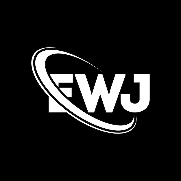 EWJ logo EWJ brief EWJ letter logo ontwerp Initialen EWJ logotype gekoppeld aan cirkel en hoofdletters monogram logotype EWJ typografie voor technologiebedrijf en vastgoedmerk