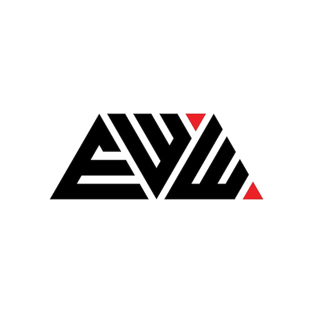 Vector eww triangle letter logo design with triangle shape eww triangle logo design monogram eww triangle vector logo template with red color eww triangular logo simple elegant and luxurious logo eww
