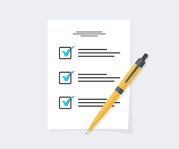 Exam form paper sheets pile with answered success result assessment, idea of education test document. Education test, questionnaire, document