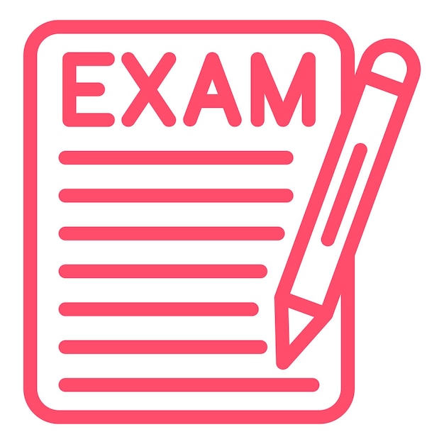 Vector exam icon style