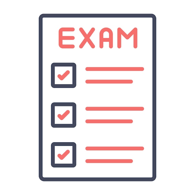 Exam Vector Illustration Style