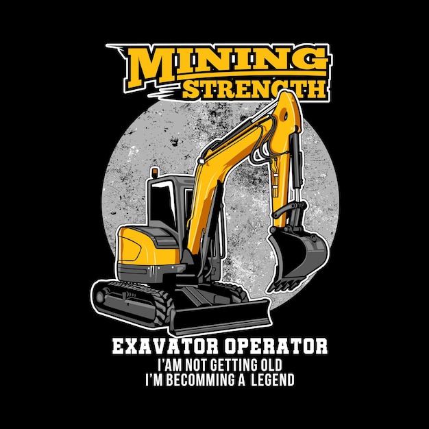 Escavatore operatore attrezzature minerarie vettore