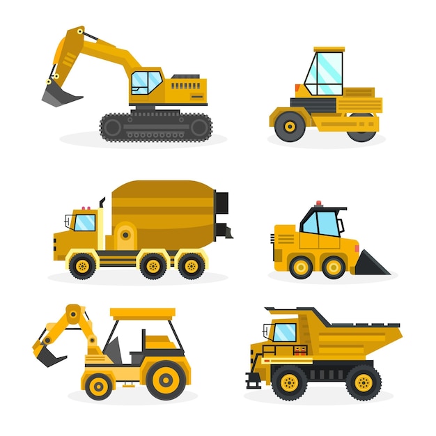 excavator collection elements concept